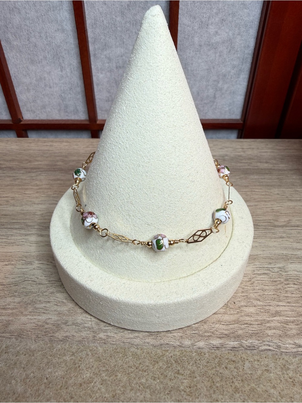 Cloisonné Beaded Bracelet Handmade NWT